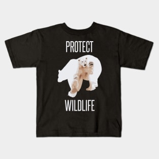 Protect wildlife - polar bear design Kids T-Shirt